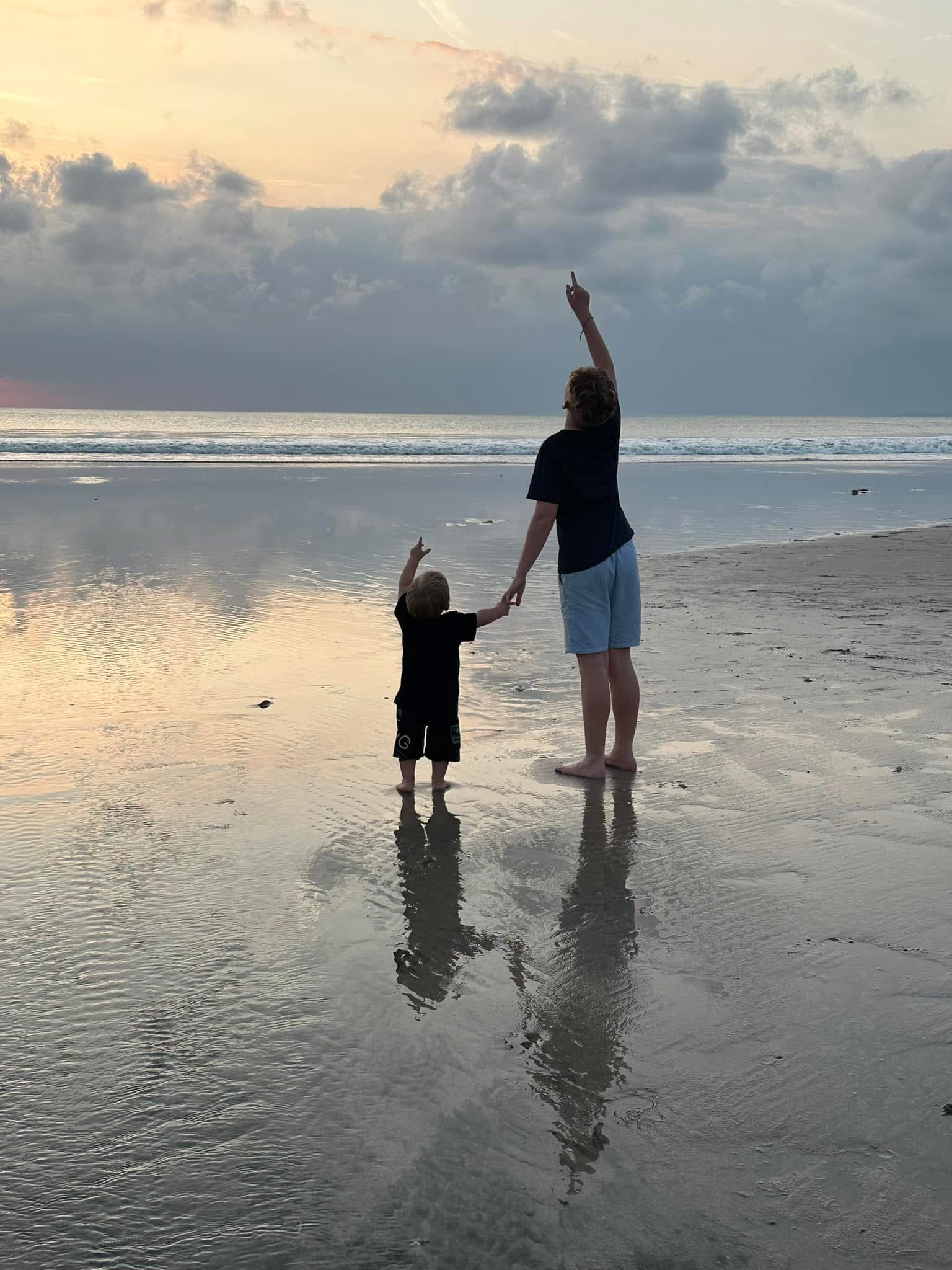 Grandsons looking to the stars - Sue Latto
