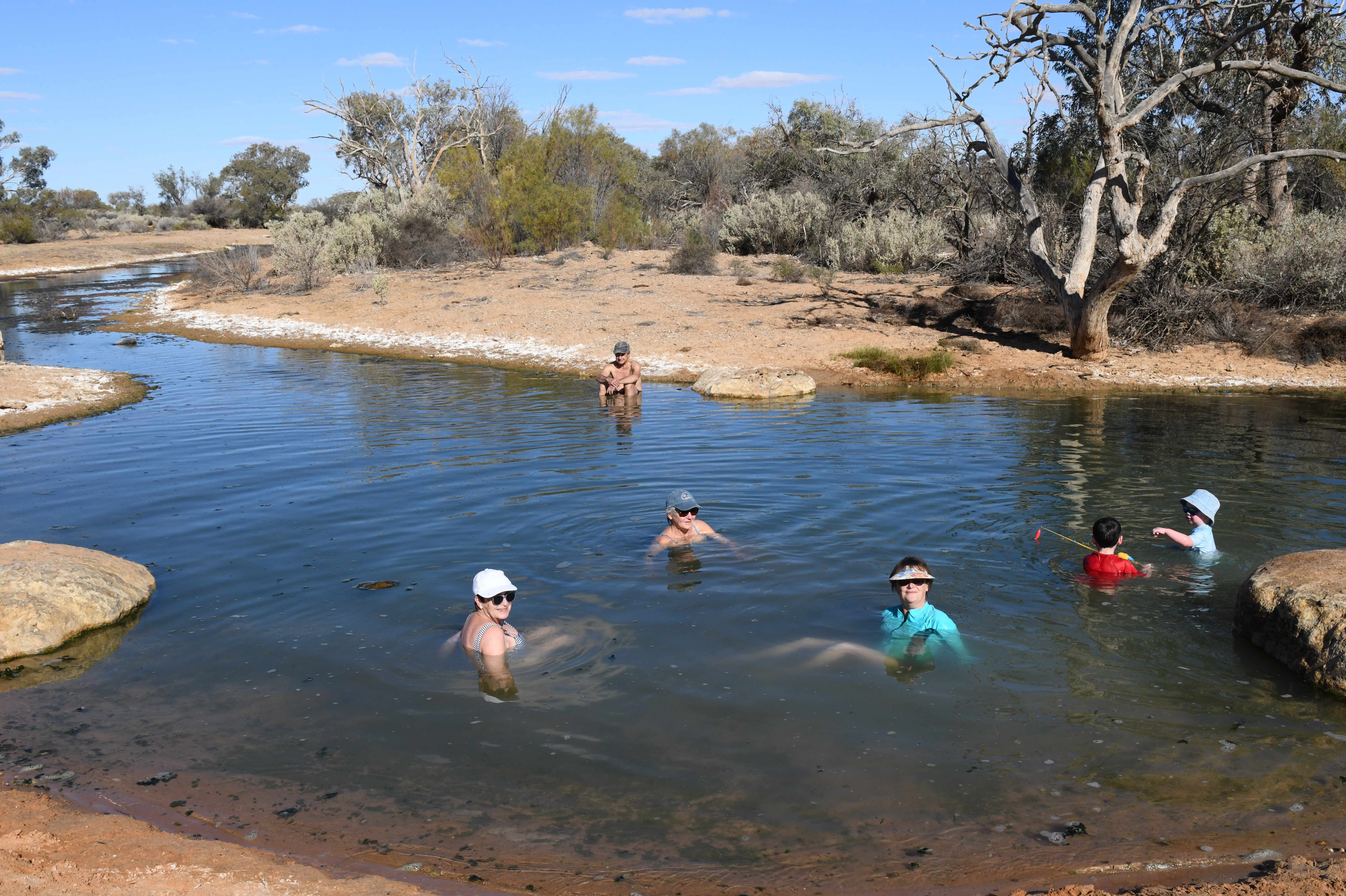 Soaking in the Muloorina Station Hot Springs - David Macdonald